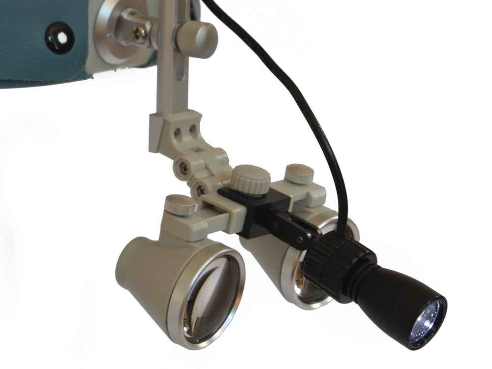 PowerLight spot with different clips PowerLight spot mit Clip Loupe 2,5/3,5